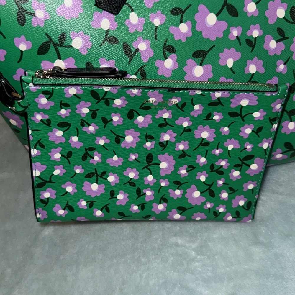 kate spade Green Multi Molly Party Floral Large Tote